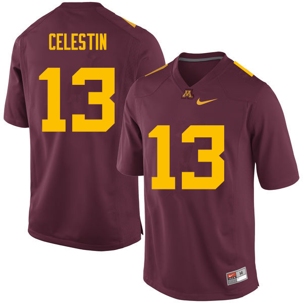 Men #13 Jonathan Celestin Minnesota Golden Gophers College Football Jerseys Sale-Maroon